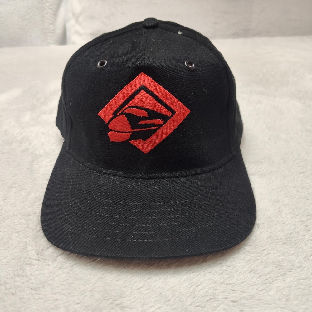 Vintage‎ Marlboro Hat Cap Strap Back Mens Black Cotton Twill Adjustable 90s